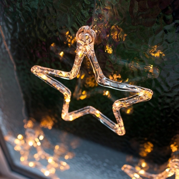 LED Christmas Hanging Star Lights (batteries) - Picture 4 of 6